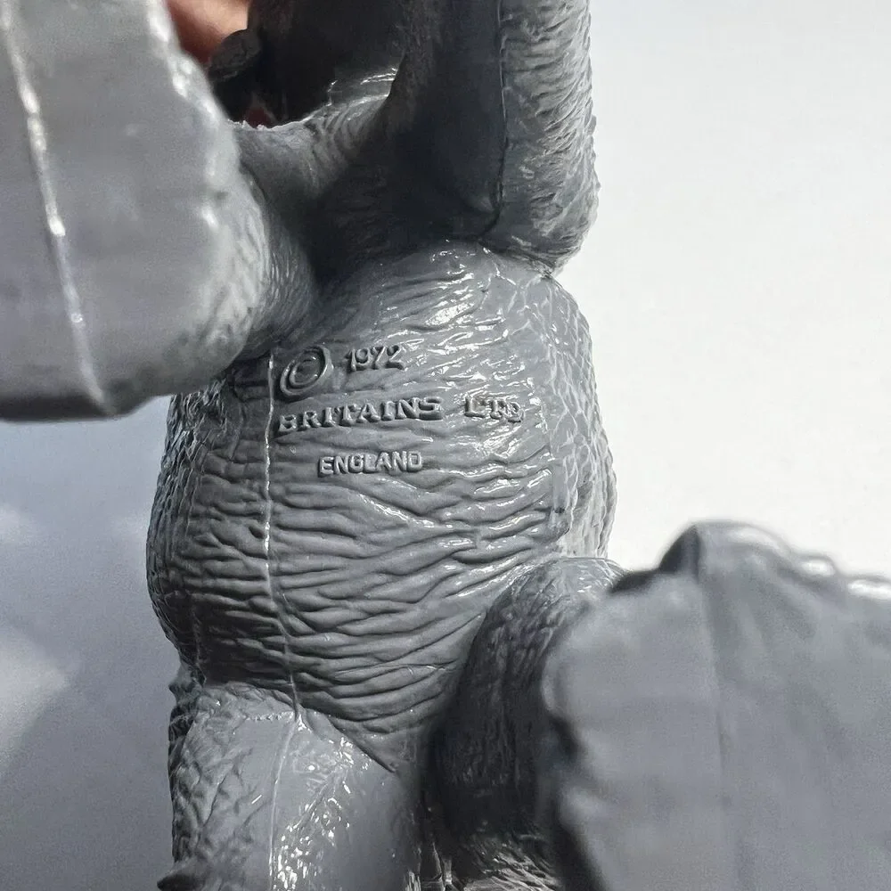 Vintage 1972 Britains Ltd Zoo Asian Elephant Figure Made in England